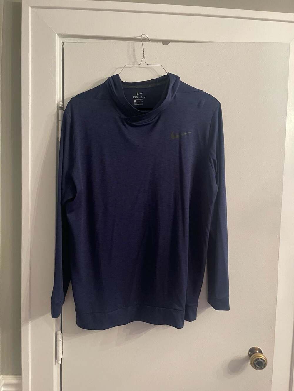 Nike Dri-FIT Blue Long Sleeve Pullover Hoodie Sweatshirt Size XXL